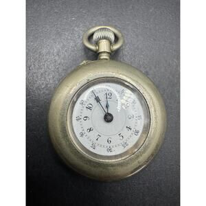 Jules Gallet JG Lady Racine Silver Wind Up Pocket Watch Antique 34.2mm